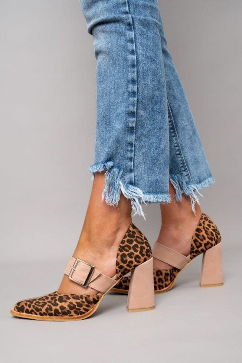 Ysleen™ | Leopard Buckle Heels