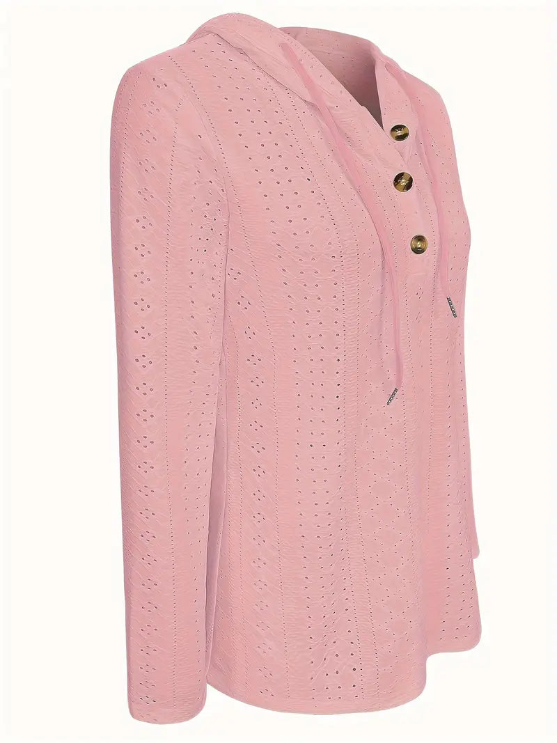 Wendela™ | Button Eyelet Hoodie
