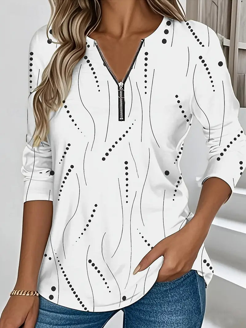 Hannelore™ | Elegant V-Neck Long Sleeve T-Shirt