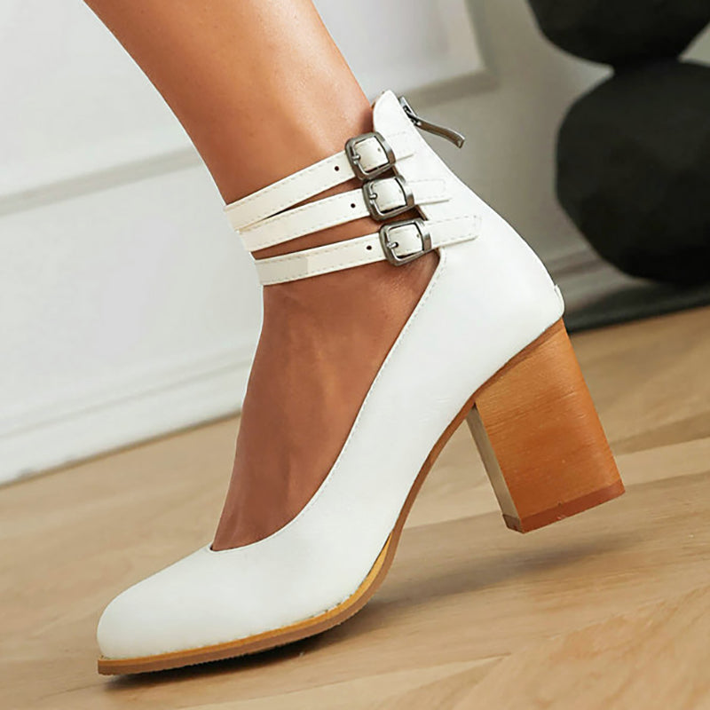 Brenith™ | Buckled Block Sandals