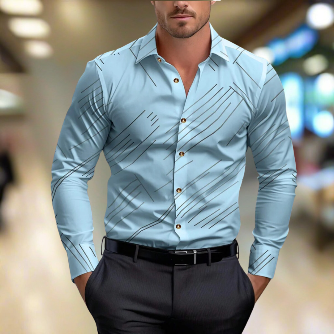 Vibes™ | Gestreept overhemd met lange mouwen