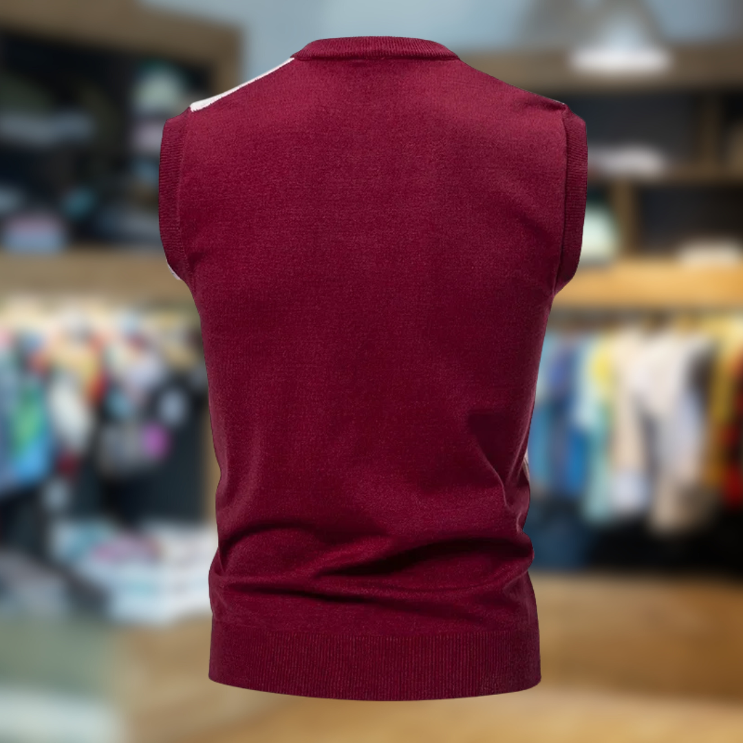 Ashton™ | Geborduurd V-hals Gebreid Vest