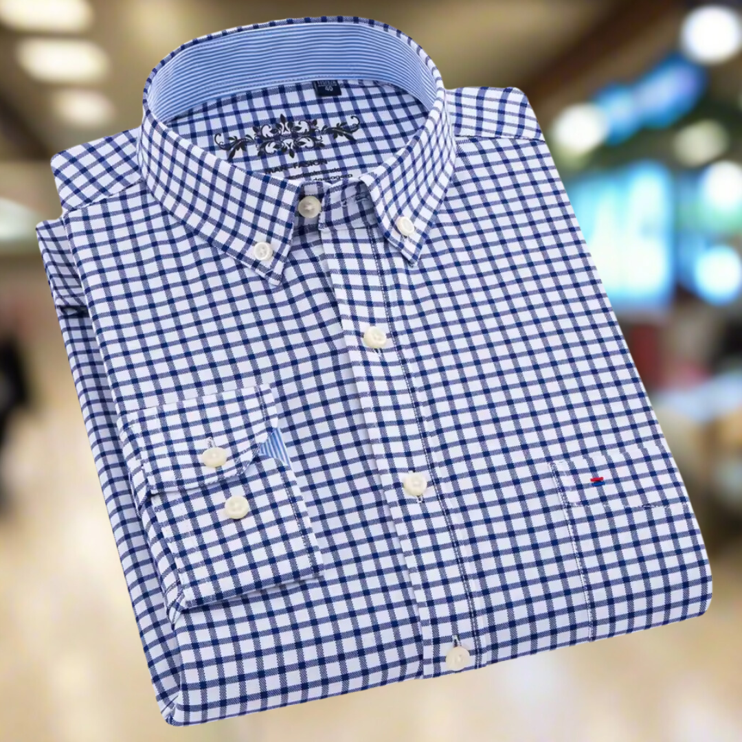 ButtonEase™ | Oxford-overhemd voor heren met enkele zak