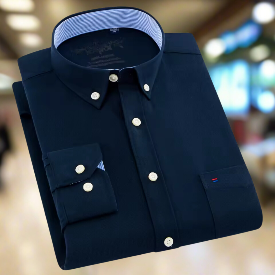 ButtonEase™ | Oxford-overhemd voor heren met enkele zak
