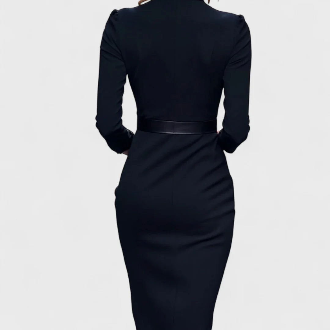 Rhaella™ | Elegant Belted Dress