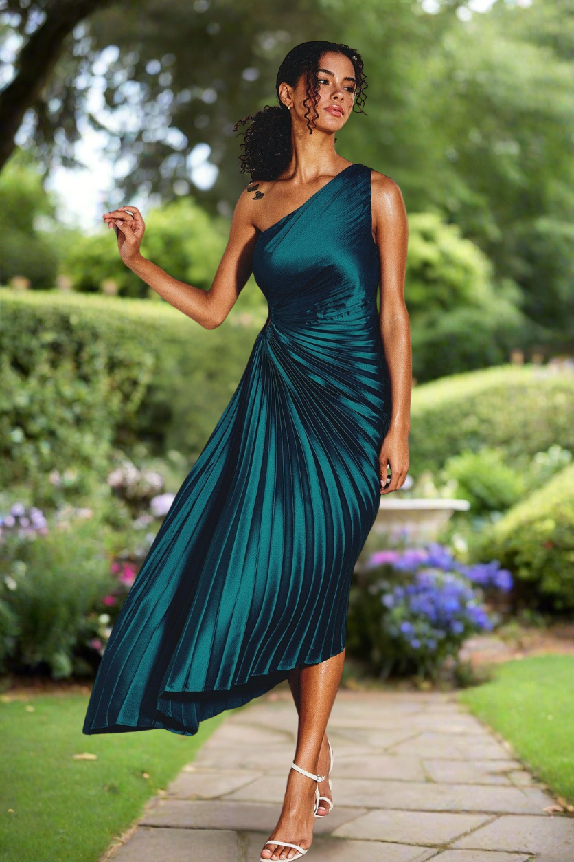 Pyrra™ | Flowing Single Strap Midi Dress