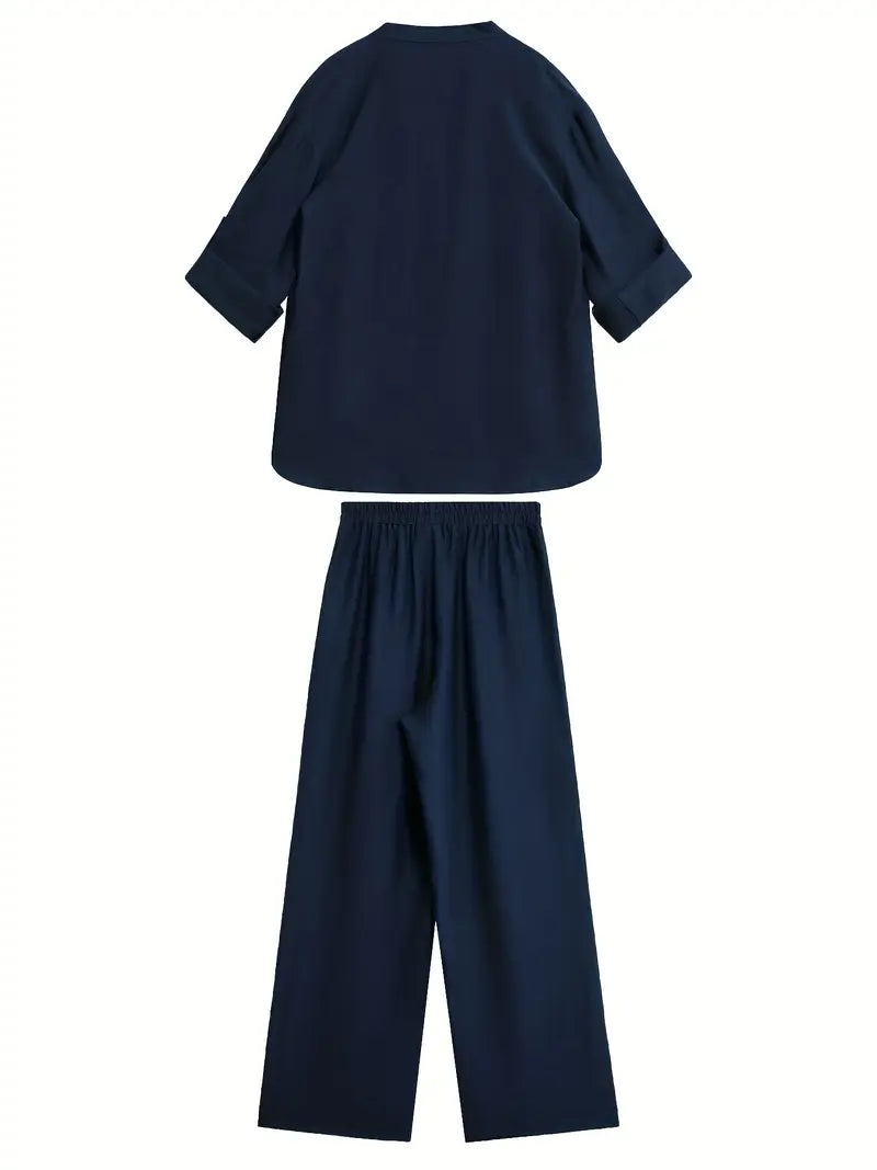 Beatrice™ | Casual Commuter V-Neck Set