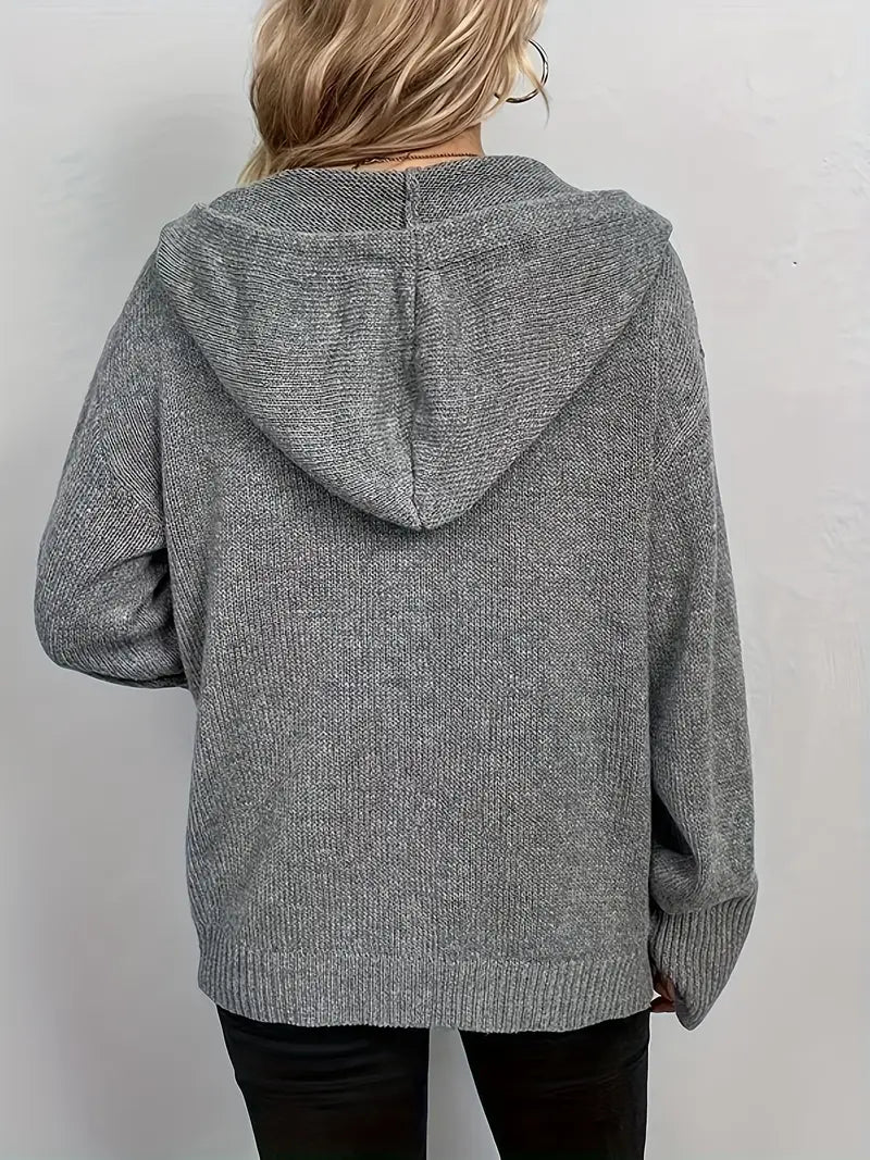 Delora™ | Long Sleeve Hooded Cardigan