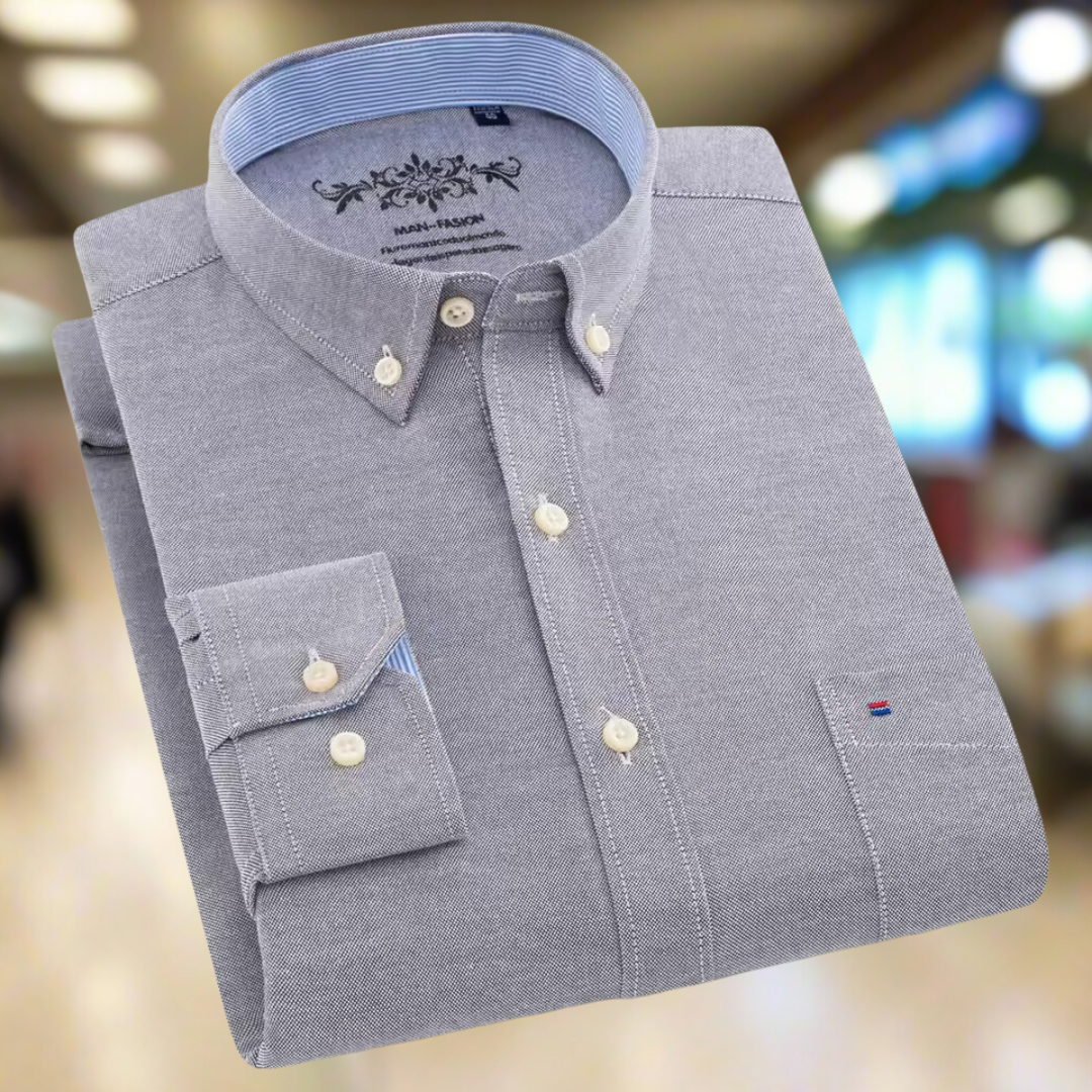 ButtonEase™ | Oxford-overhemd voor heren met enkele zak
