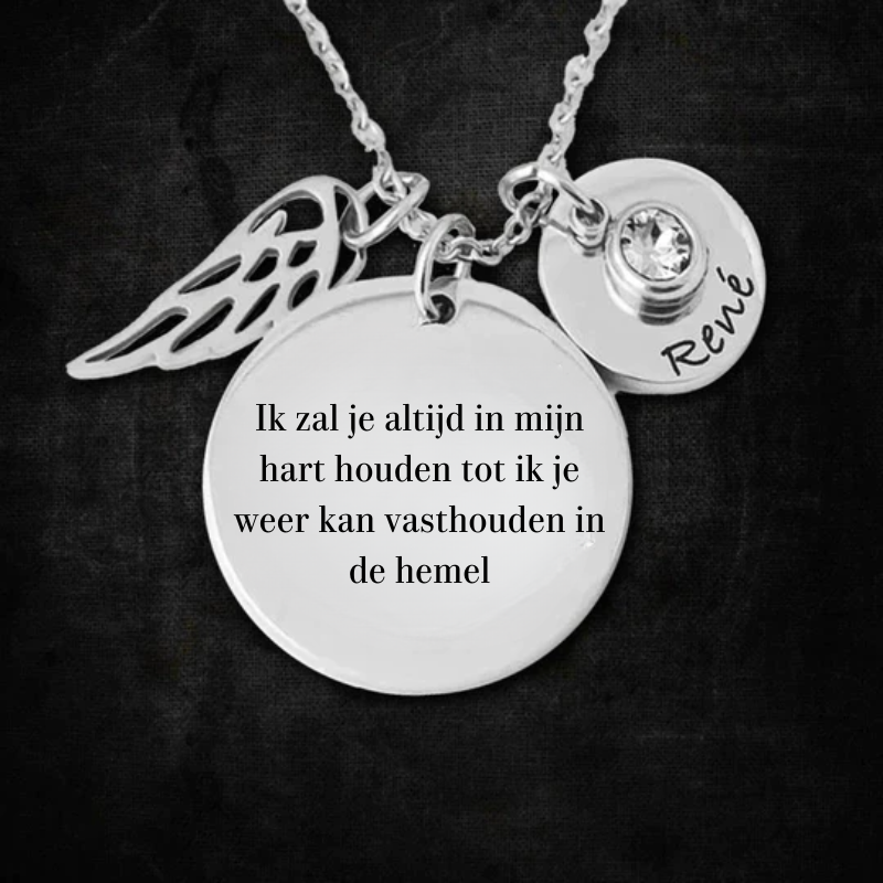 LYNN & CO | Altijd in Mijn Hart Ketting - Hemels Gedenkstuk