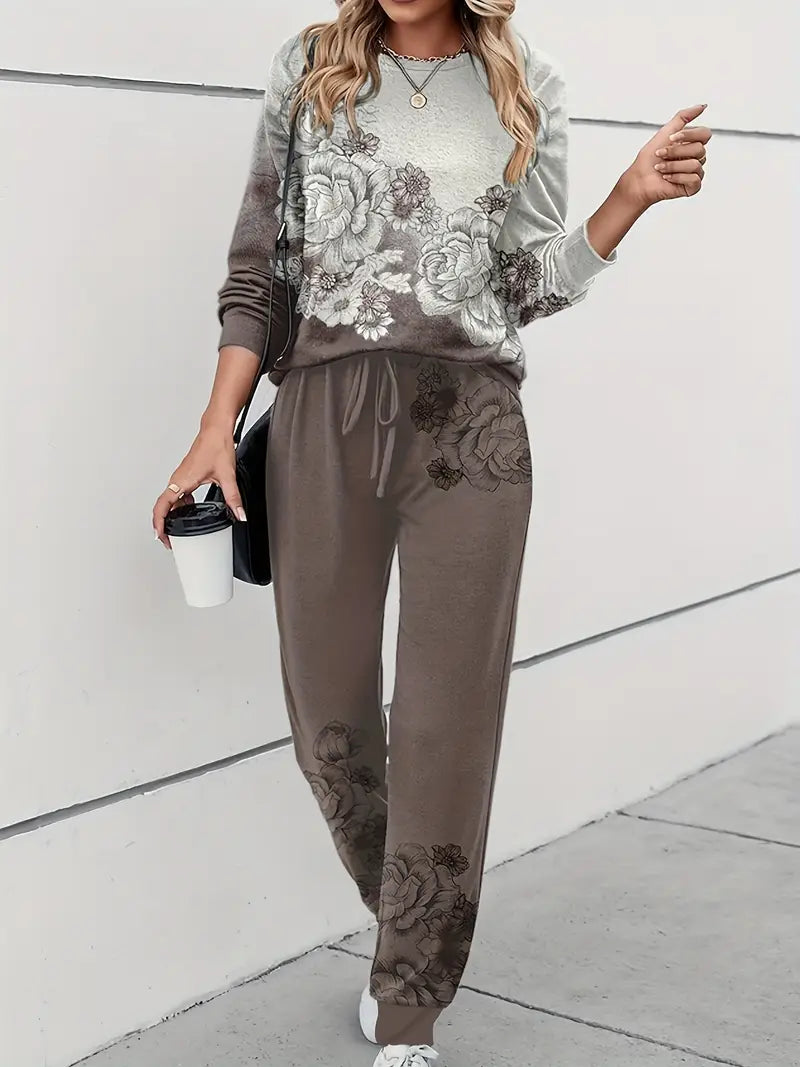 Ysoria™ | Floral Round Neck Suit