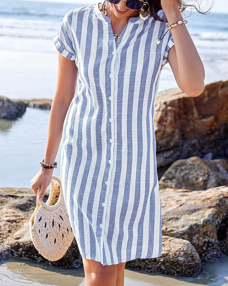 Martine™ | Striped Shirt Dress