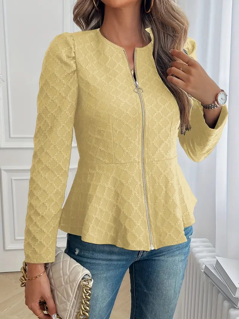 Yvaine™ | Quilted Zip-Up Jacket