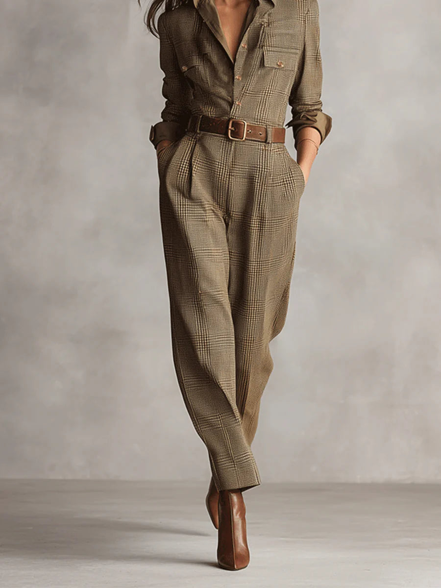 Daria™| Brown Sophisticated Jumpsuit