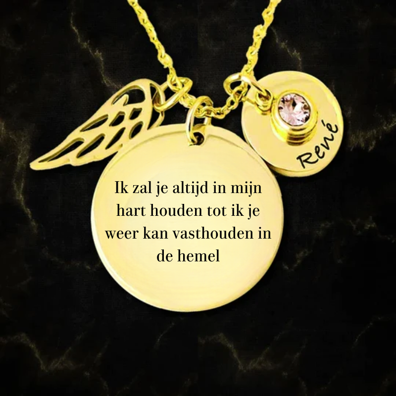 LYNN & CO | Altijd in Mijn Hart Ketting - Hemels Gedenkstuk