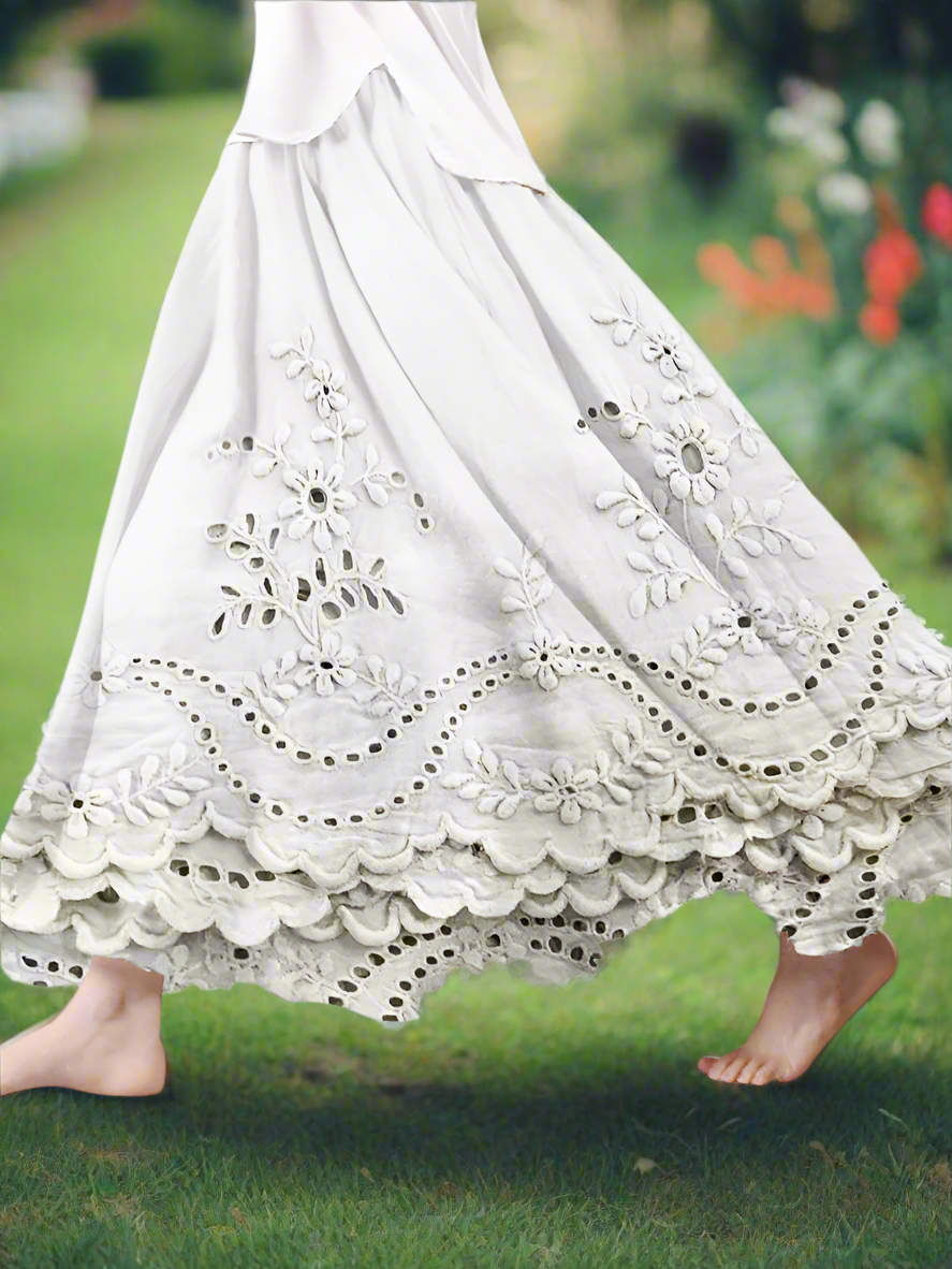 Aveline™ | Flowy Linen Skirt