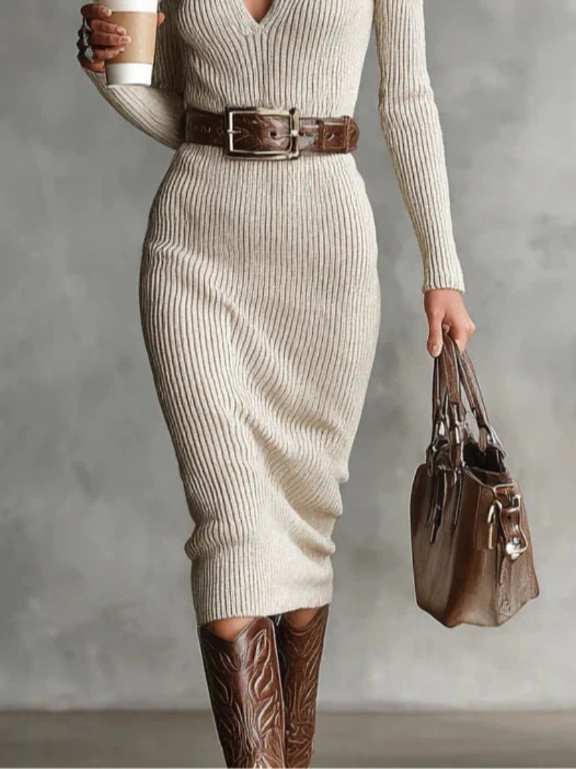 Ammina™ | Ribbed Knit Dress