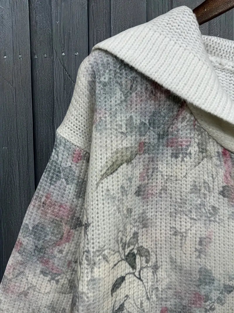 Wenira™ | Floral & Rabbit Print Cardigan