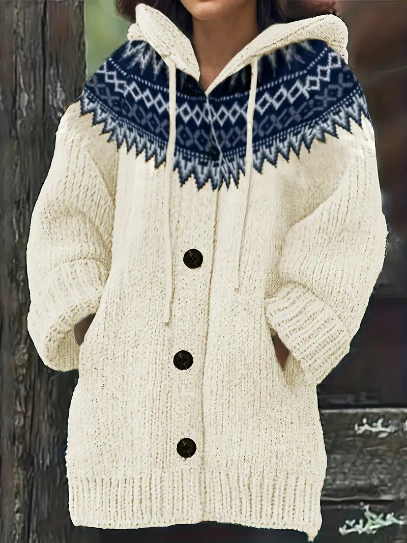 Kylara™ | Women'S Cardigan with Geometric Pattern
