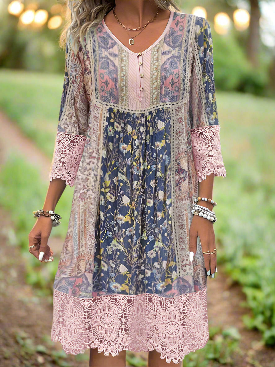 Zilpah™ | Lace Detail Dress