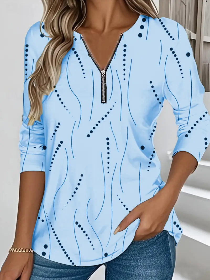 Hannelore™ | Elegant V-Neck Long Sleeve T-Shirt
