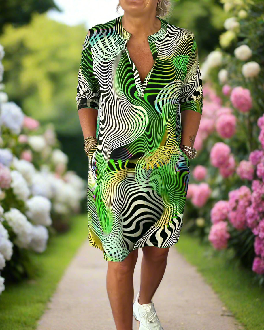 Milani™ | Chic V-Neck Dress