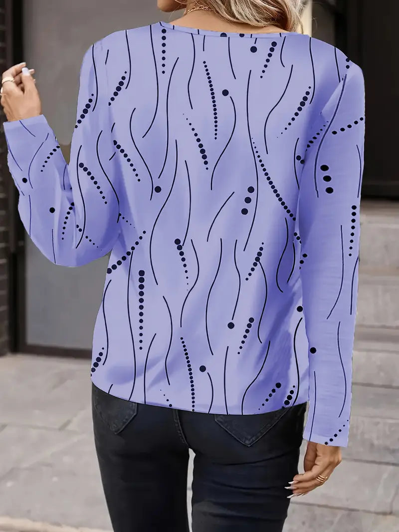 Hannelore™ | Elegant V-Neck Long Sleeve T-Shirt