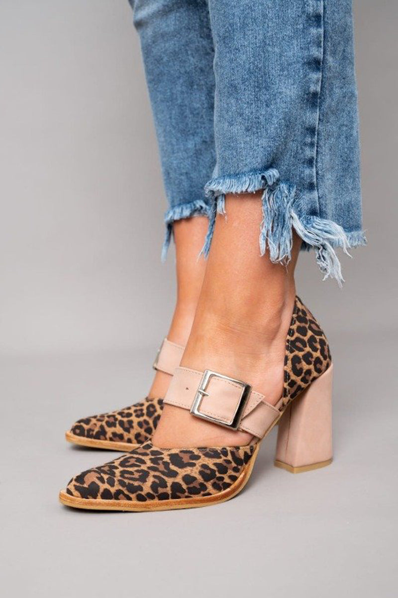 Ysleen™ | Leopard Buckle Heels
