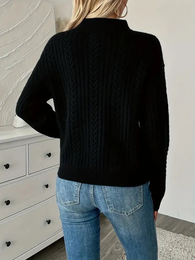 Winola™ | Stylish Cable Knit Sweater