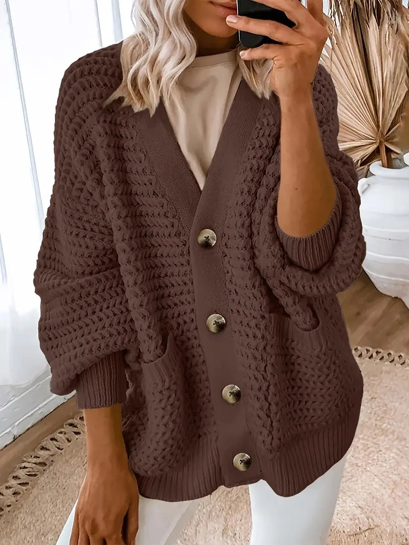 Faylinn™ | Long Sleeve V-Neck Cardigan