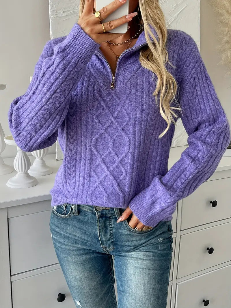 Winola™ | Stylish Cable Knit Sweater