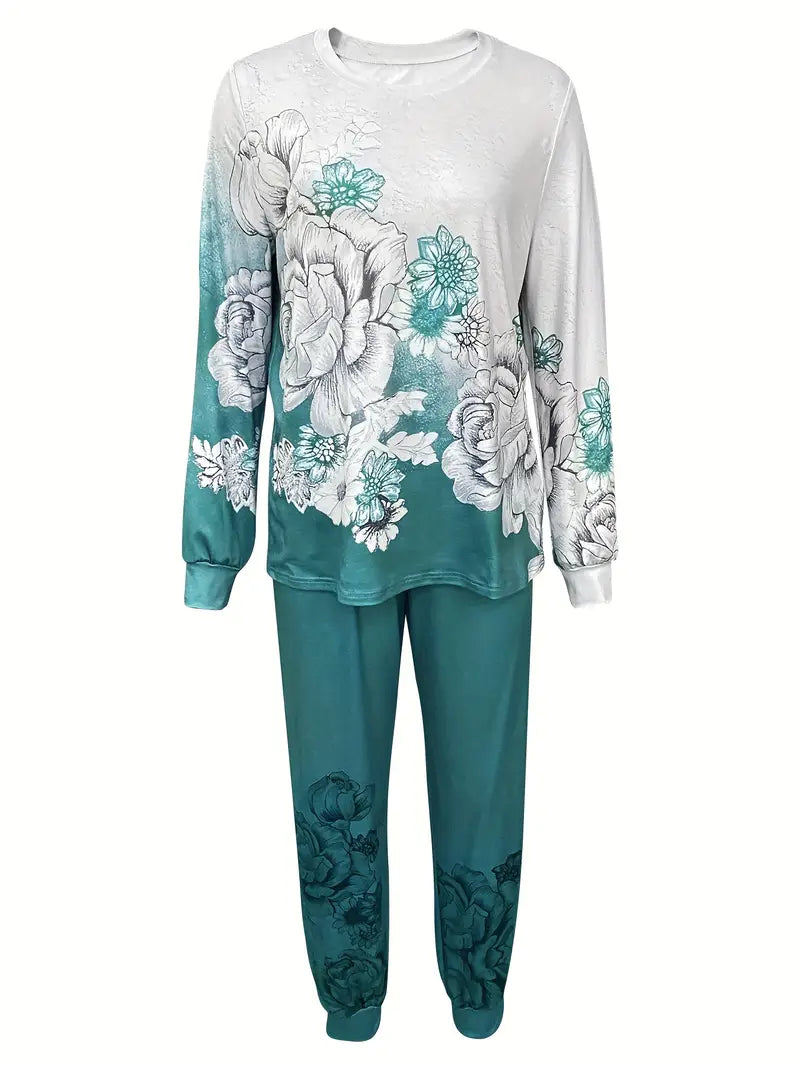 Ysoria™ | Floral Round Neck Suit