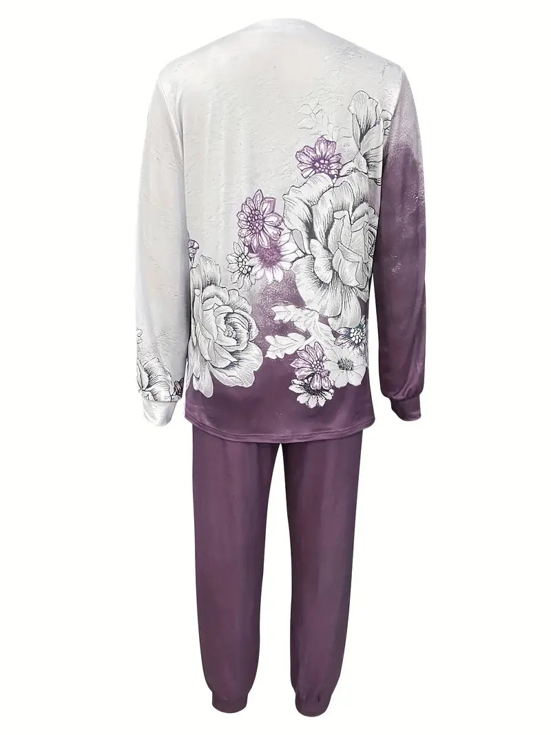 Ysoria™ | Floral Round Neck Suit