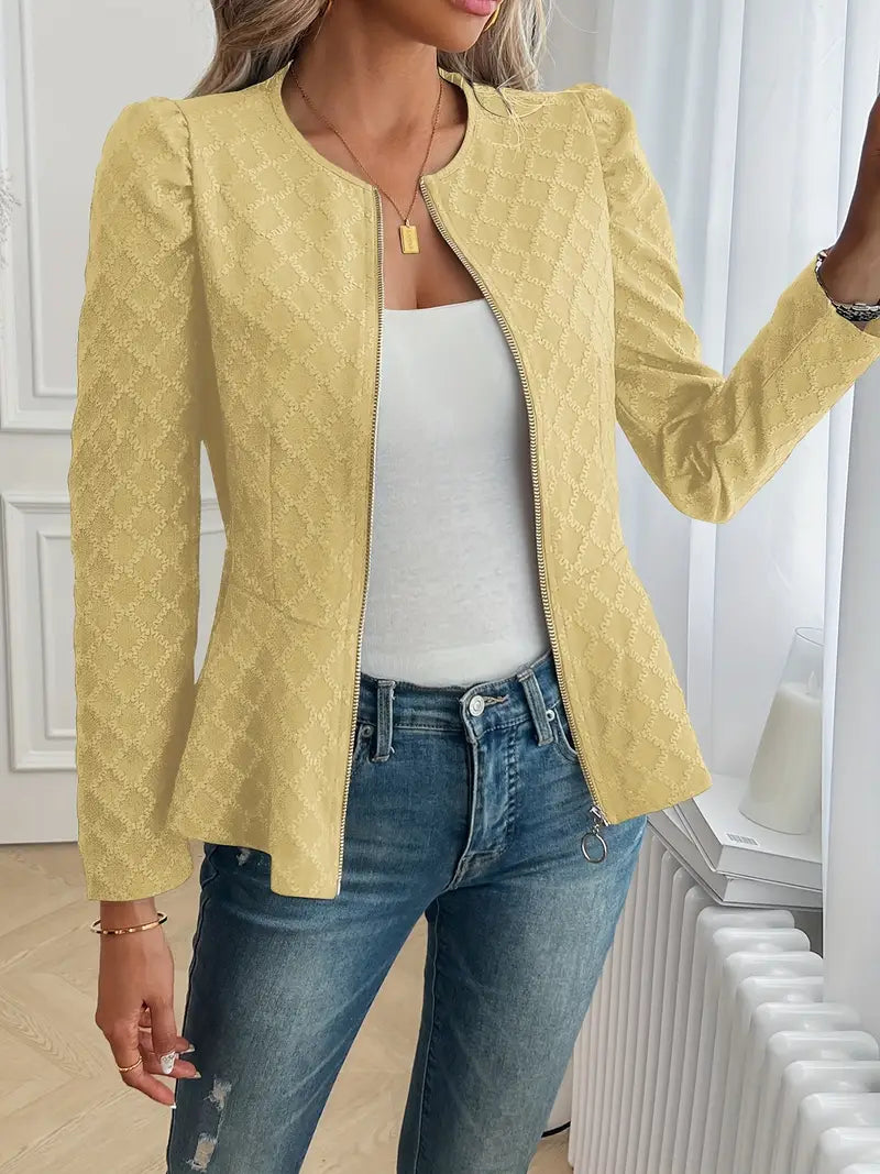 Yvaine™ | Quilted Zip-Up Jacket