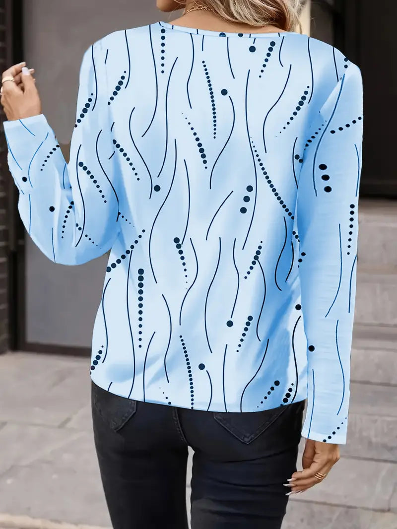 Hannelore™ | Elegant V-Neck Long Sleeve T-Shirt