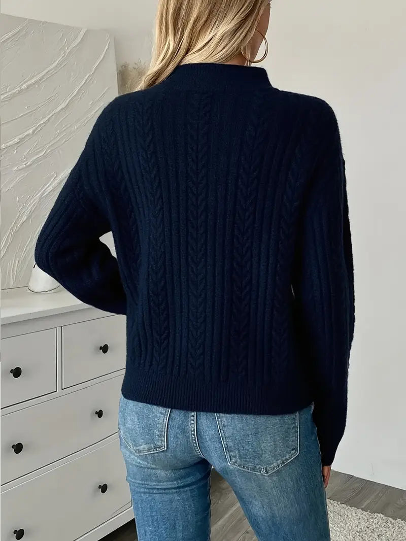 Winola™ | Stylish Cable Knit Sweater