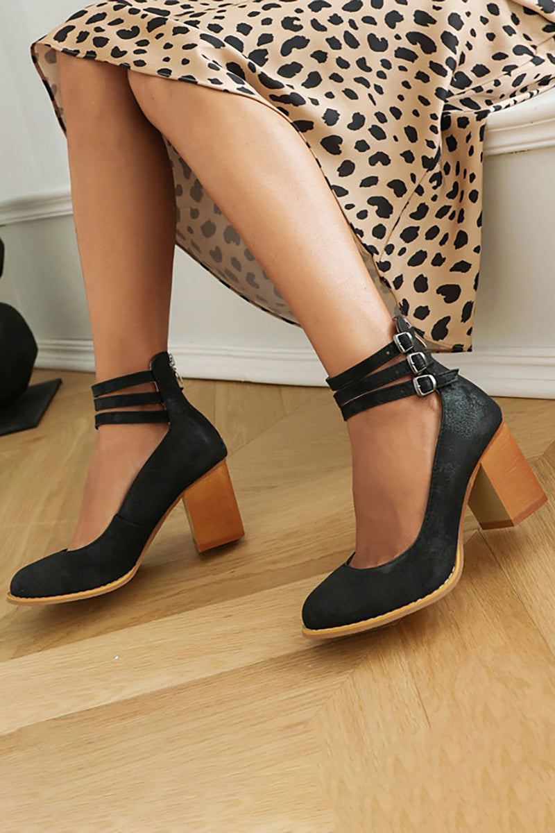 Brenith™ | Buckled Block Sandals