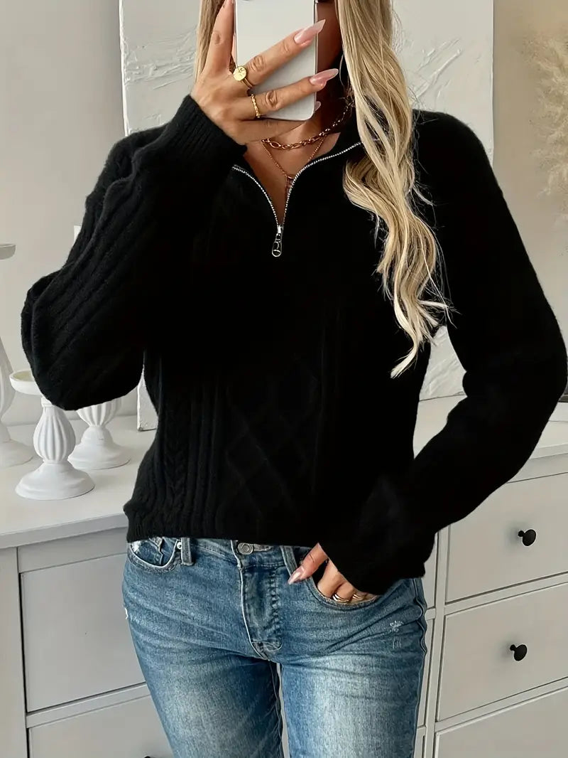 Winola™ | Stylish Cable Knit Sweater