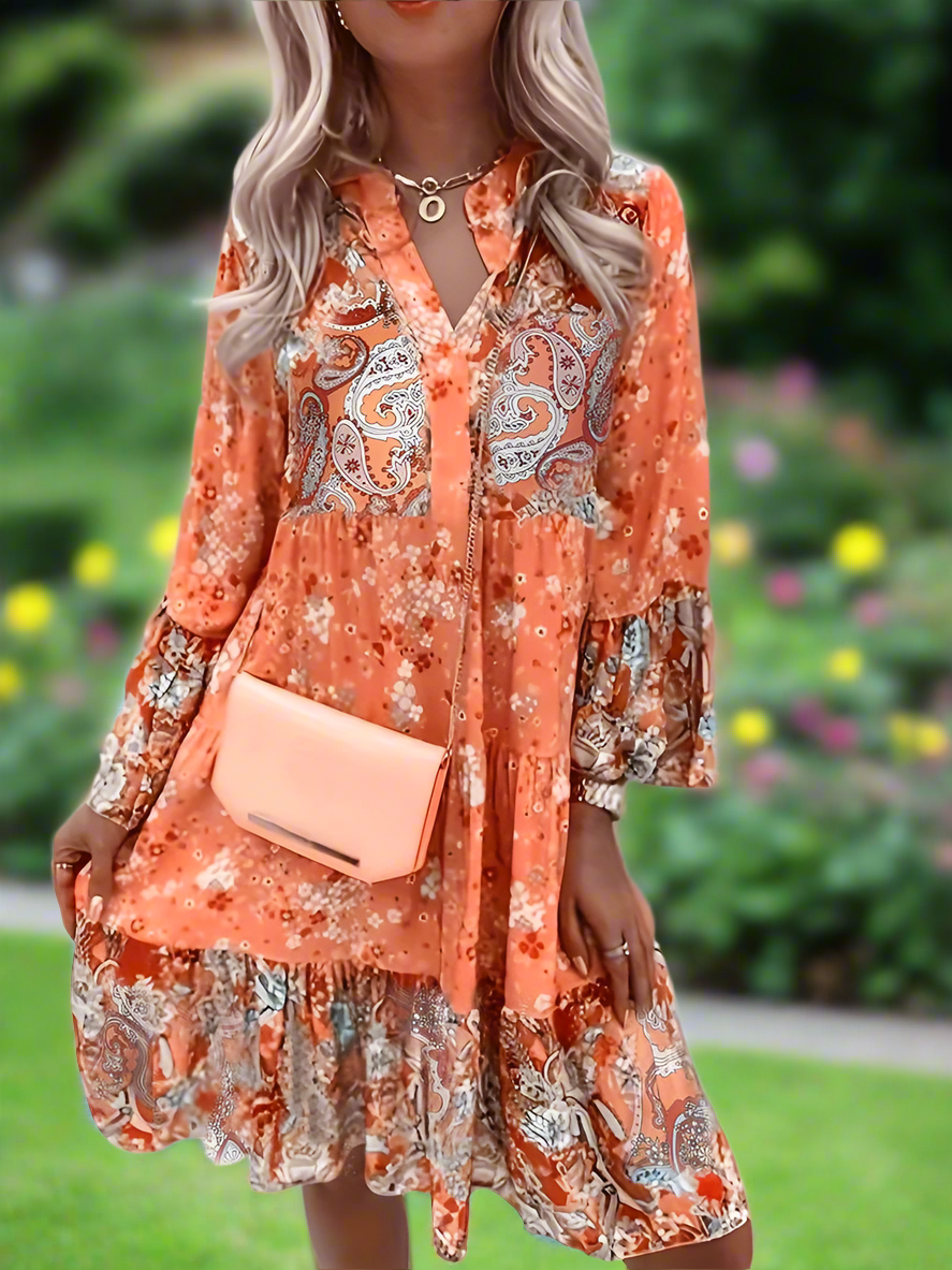Delara™ | Soft Patterned Boho Style Dress