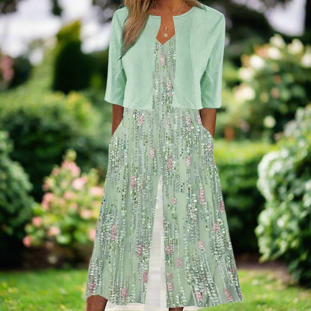 Jaleira™ | Stylish Green Jumpsuit with Jacket