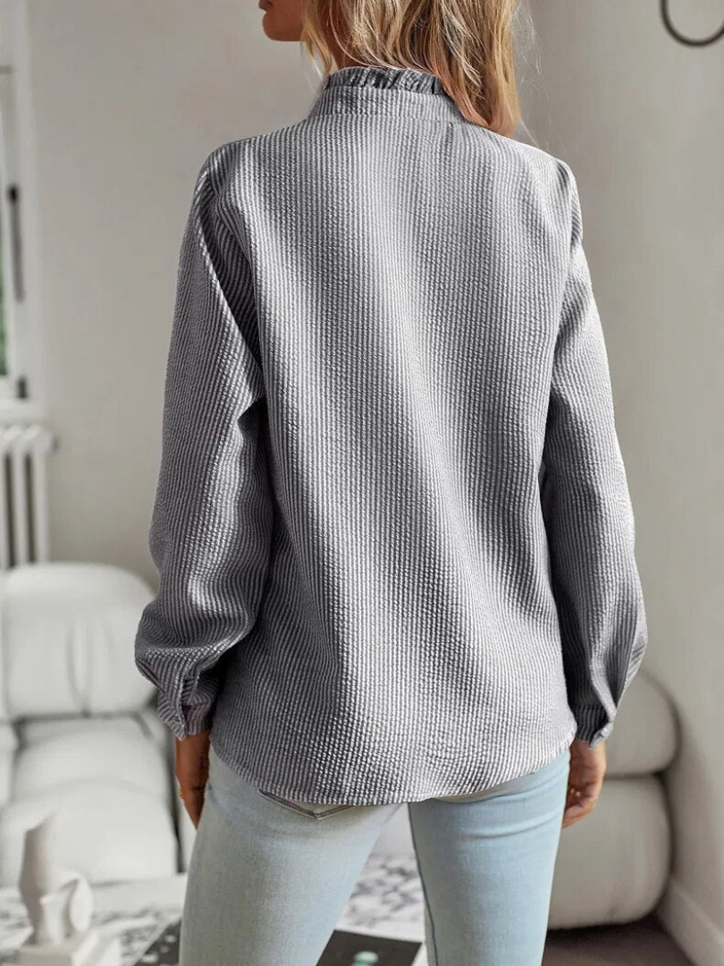 Fynessa™ | Elegant Ruffle Collar Blouse