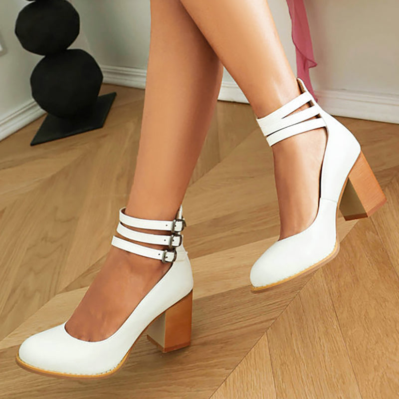 Brenith™ | Buckled Block Sandals