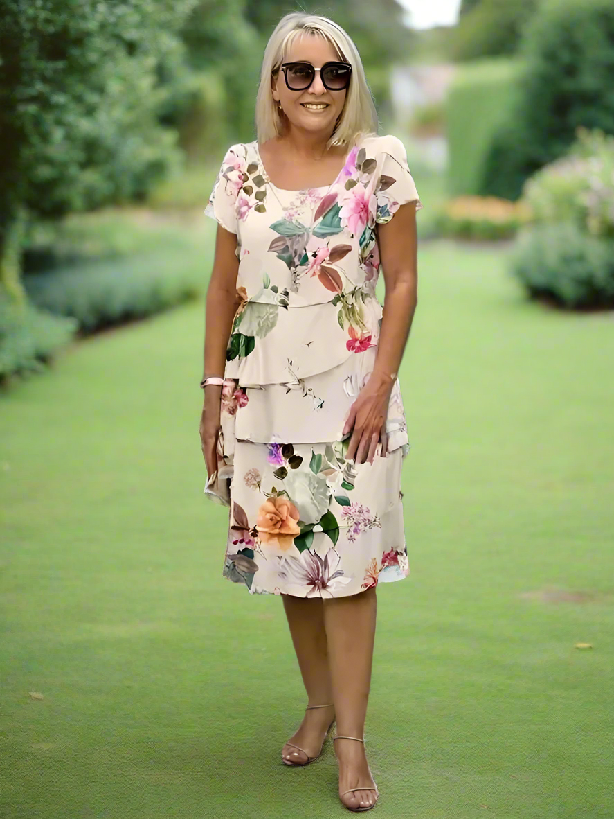 Keiko™ | Timeless Floral Elegance Dress