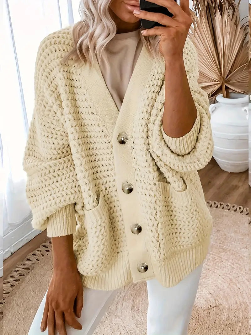 Faylinn™ | Long Sleeve V-Neck Cardigan