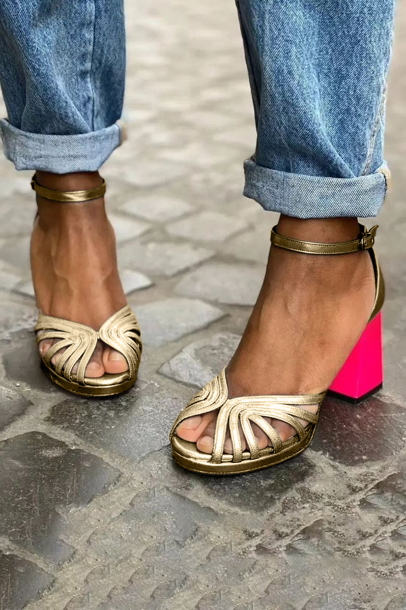 Inyra™ | Classic Metallic Sandals