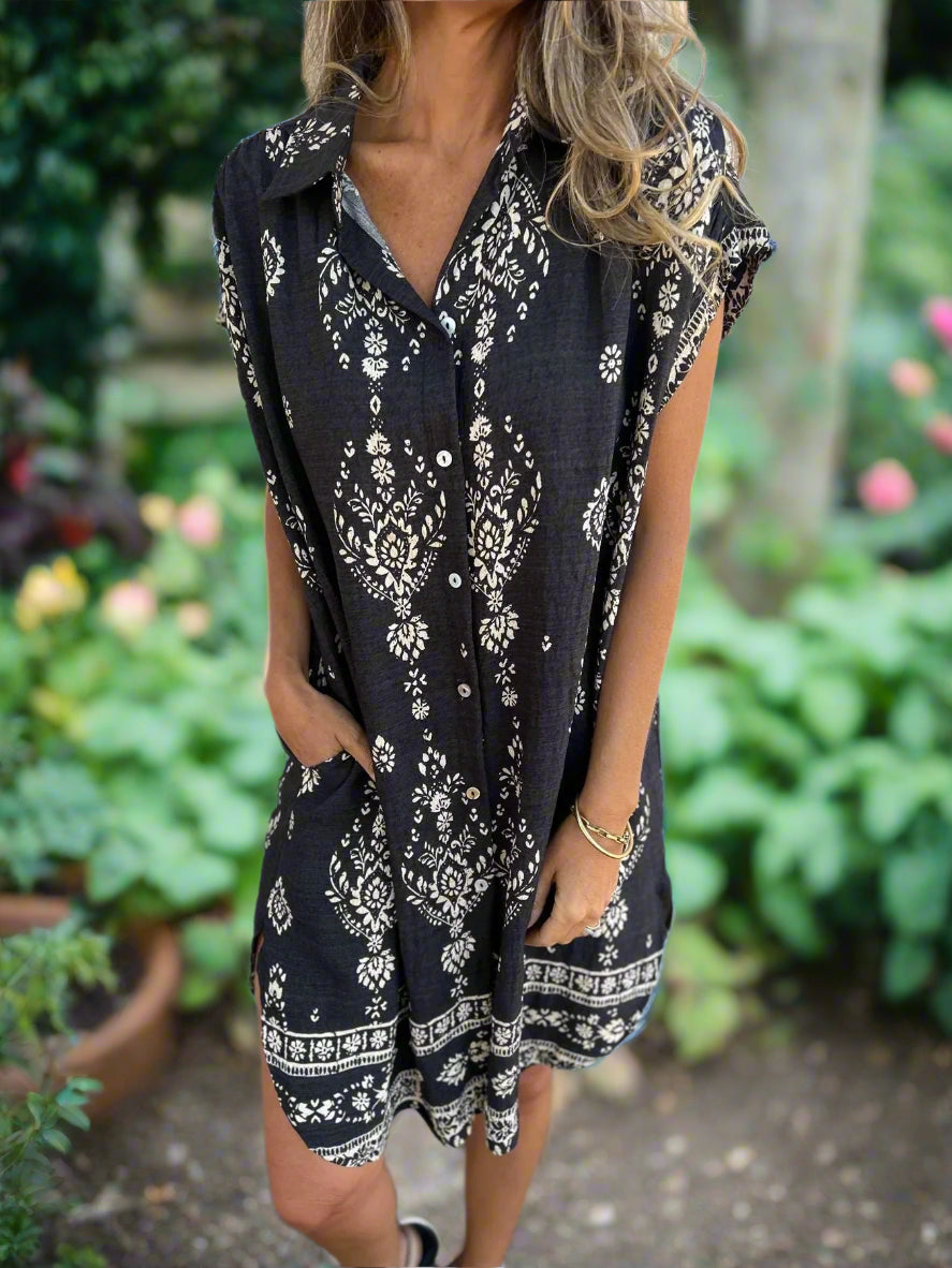 Naenia™ | Breezy Short Sleeve Comfort Dress