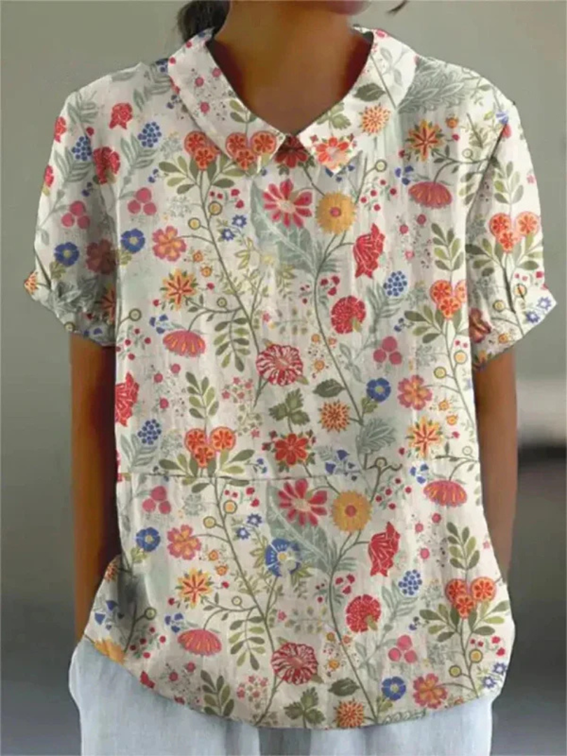 Mireya™ | Vintage Flower Print Shirt