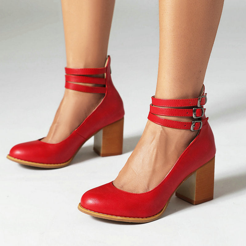 Brenith™ | Buckled Block Sandals