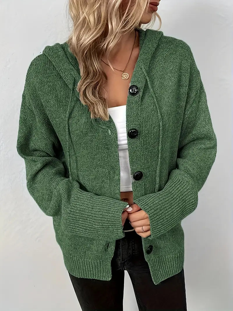 Delora™ | Long Sleeve Hooded Cardigan