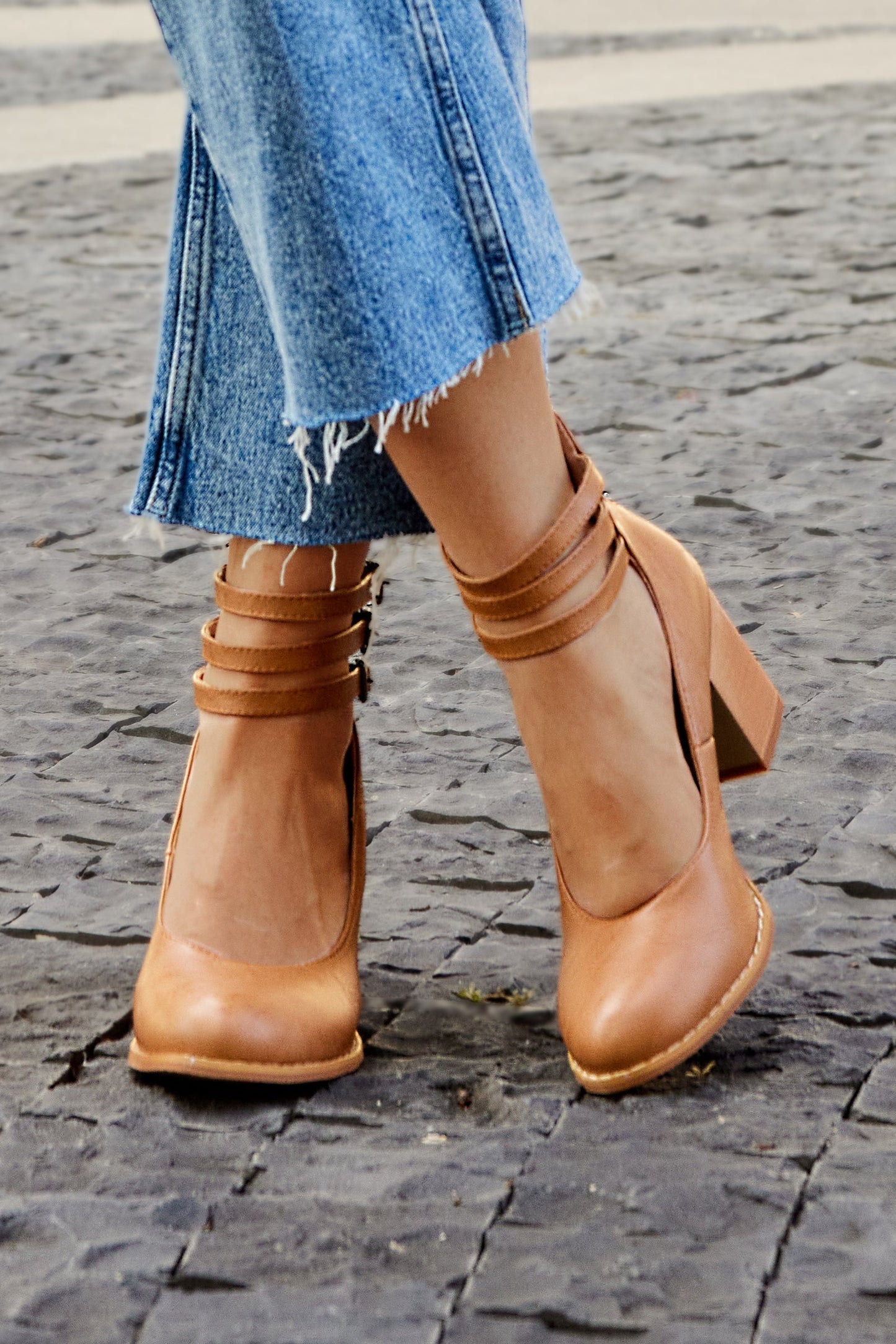 Brenith™ | Buckled Block Sandals